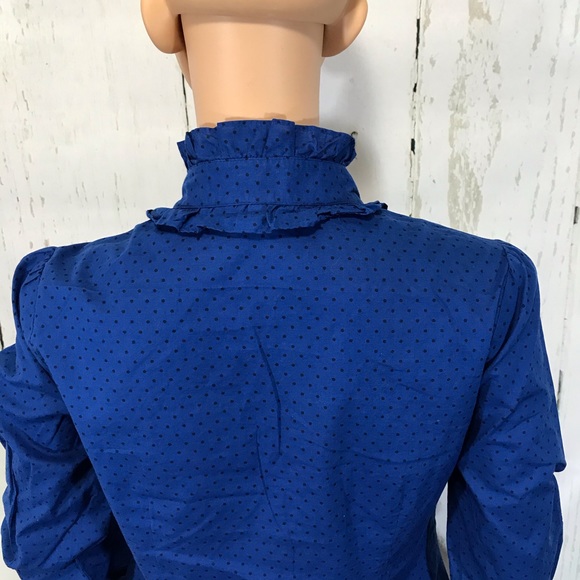 Fossil Polka Dot Button Down Blouse Size Small - Picture 4 of 8